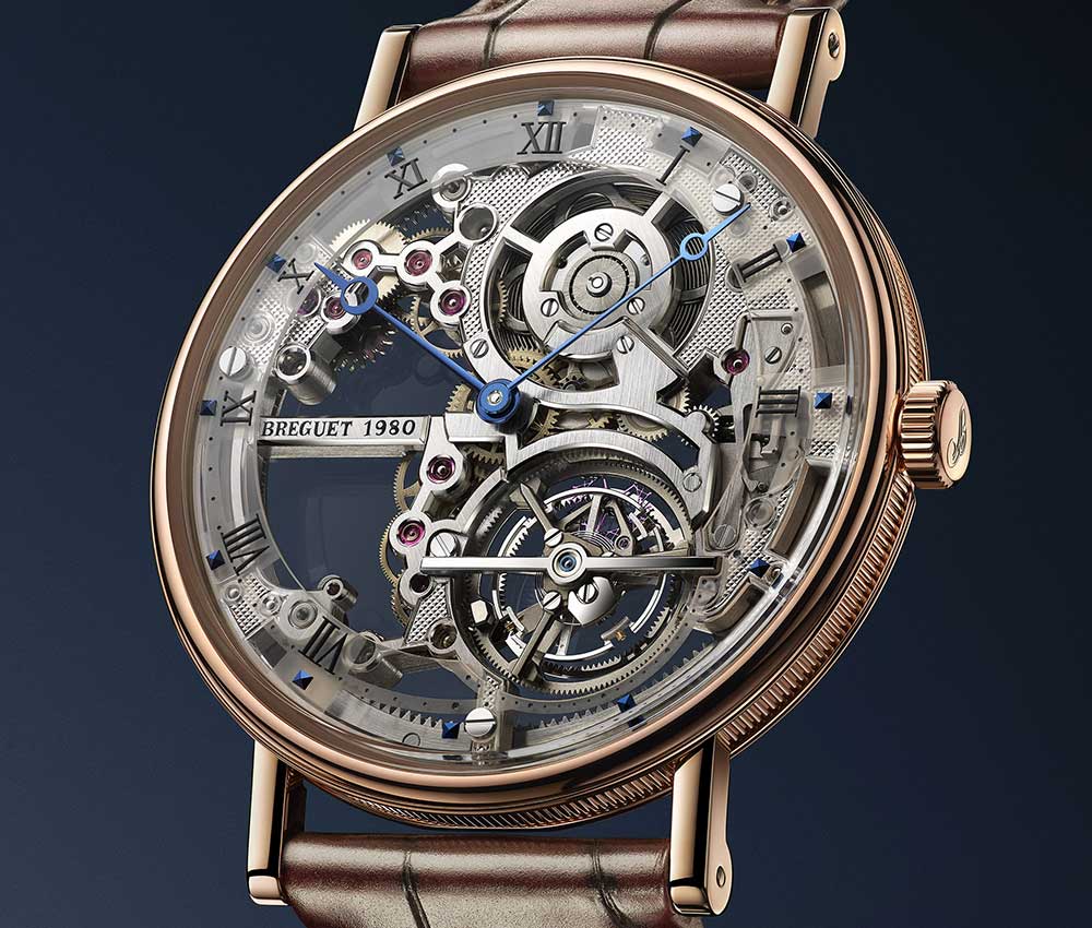 breguet classique tourbillon extra thin skeleton 5395 red gold