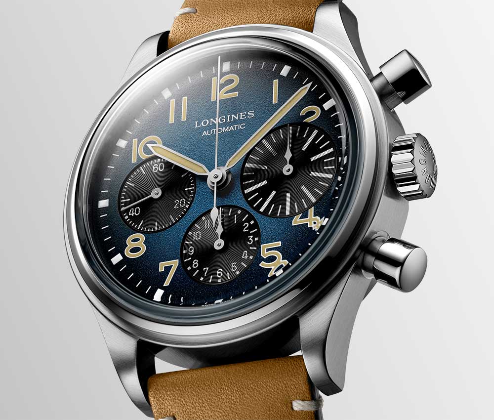 longines avigation big eye 2021 closeup