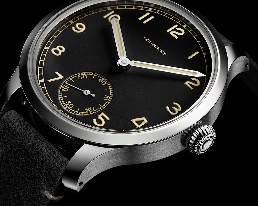 longines heritage military 1938 closeup