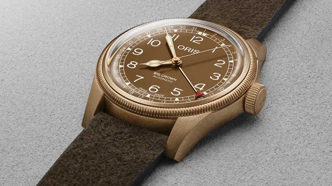 BIG CROWN BRONZE POINTER DATE Oris