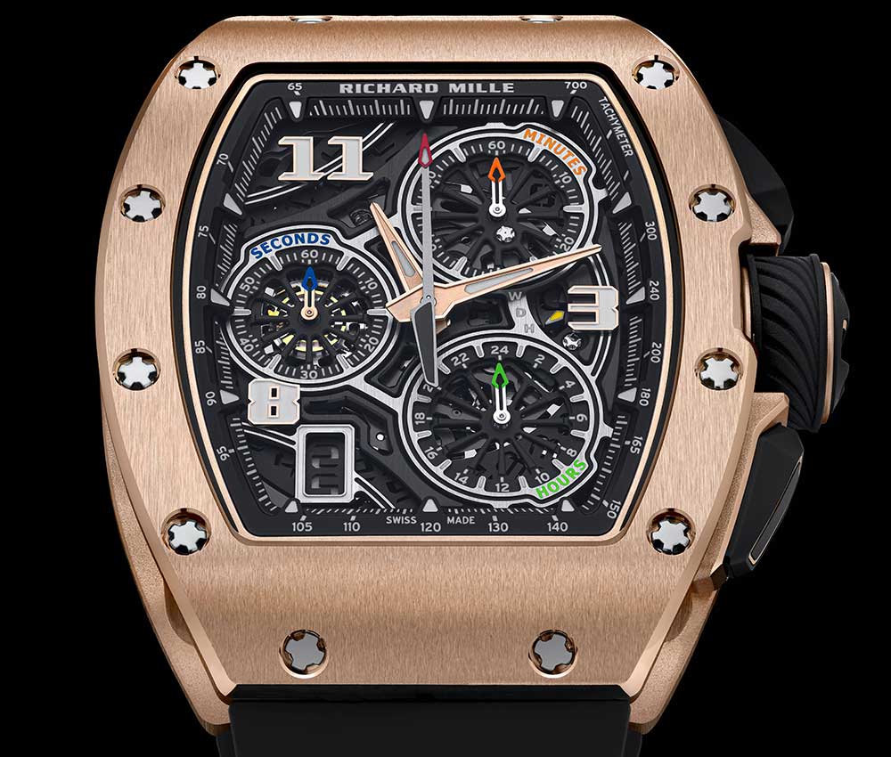 richard mille rm 72 01 chrono lifestyle maison gold closeup