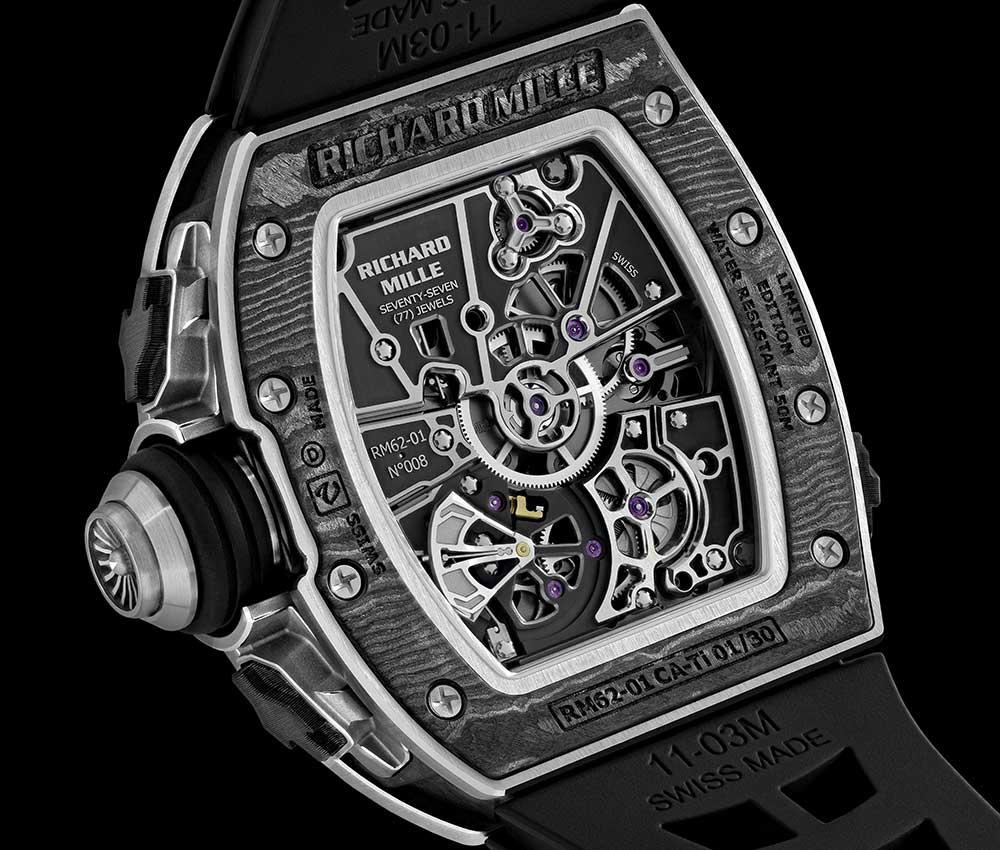 richard mille rm 62 01 tourbillon alarm acj caseback