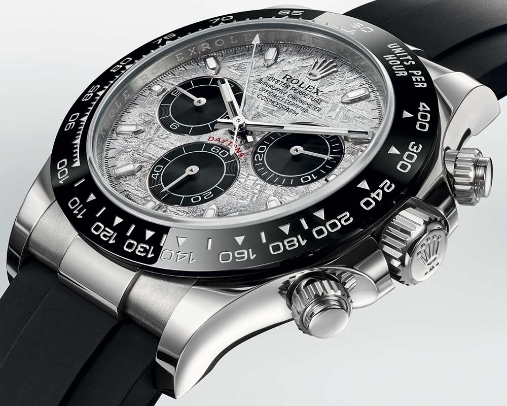 rolex daytona meteorite side