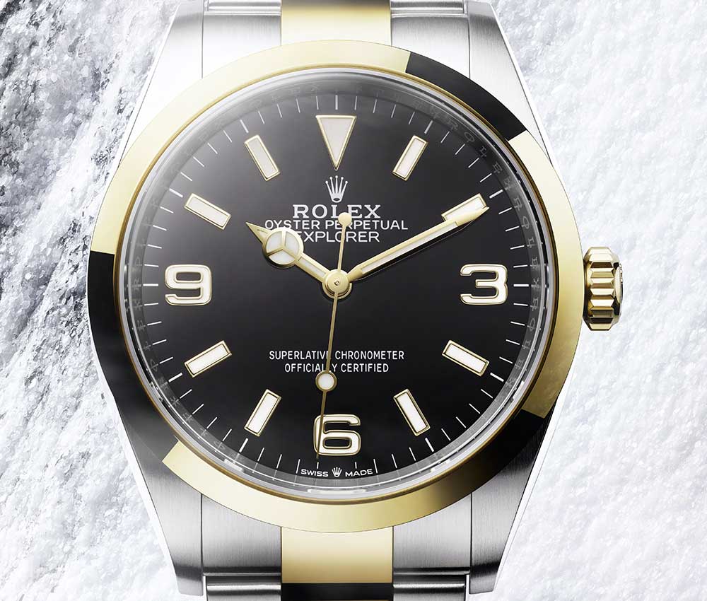 rolex explorer 2021 closeup