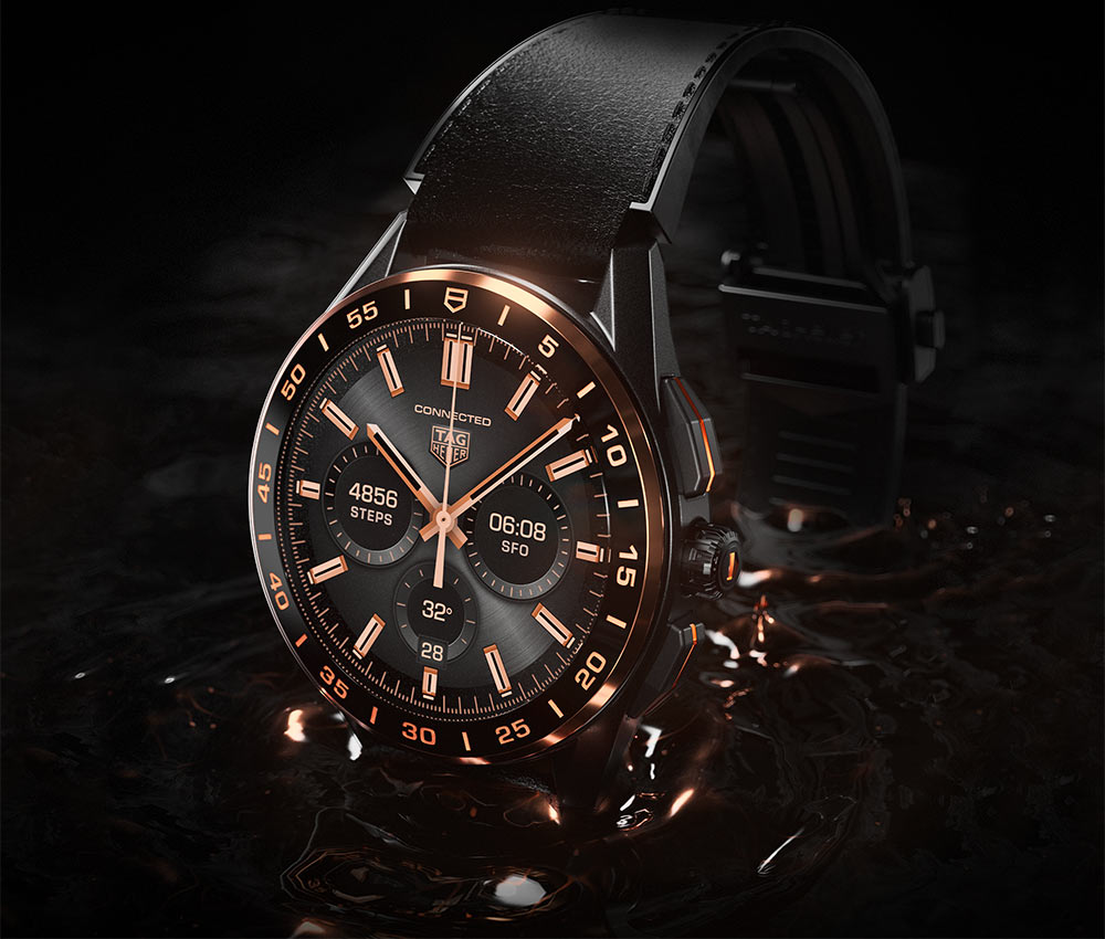 tag heuer connected bright black edition side