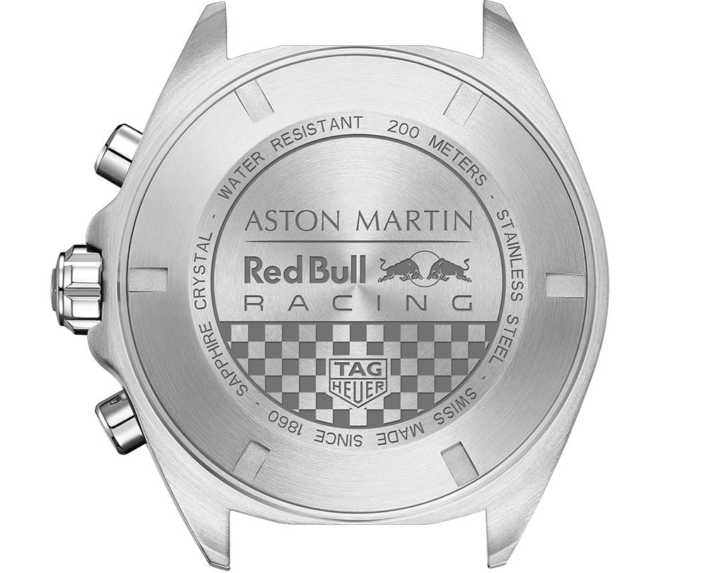 tag heuer formula aston martin red bull caseback