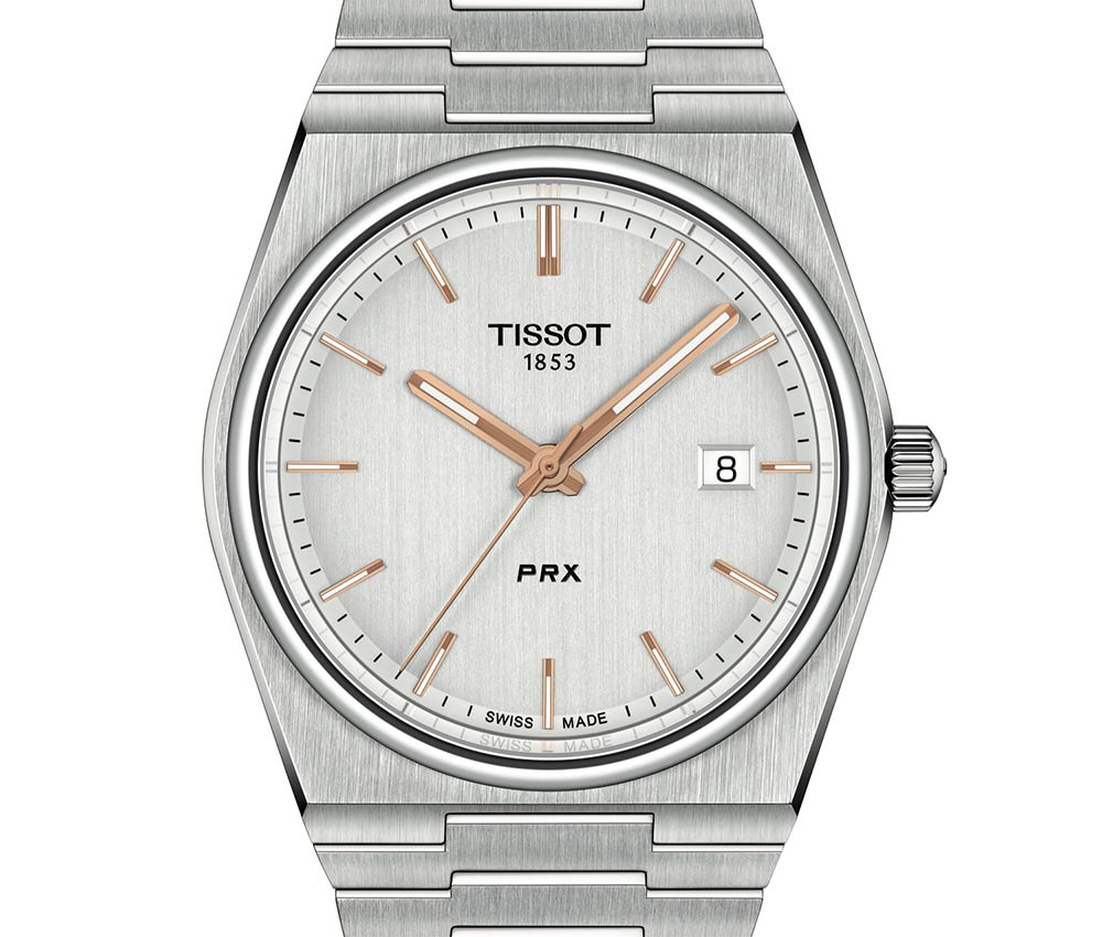 tissot prx powermatic 80 2021 closeup white dial